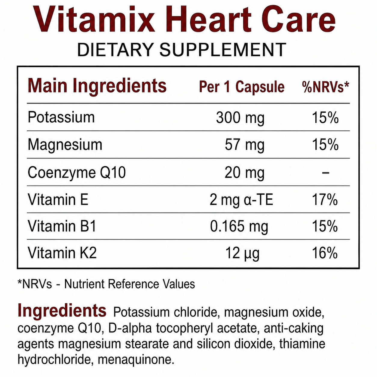 Vitamix Heart Care - 30 capsules
