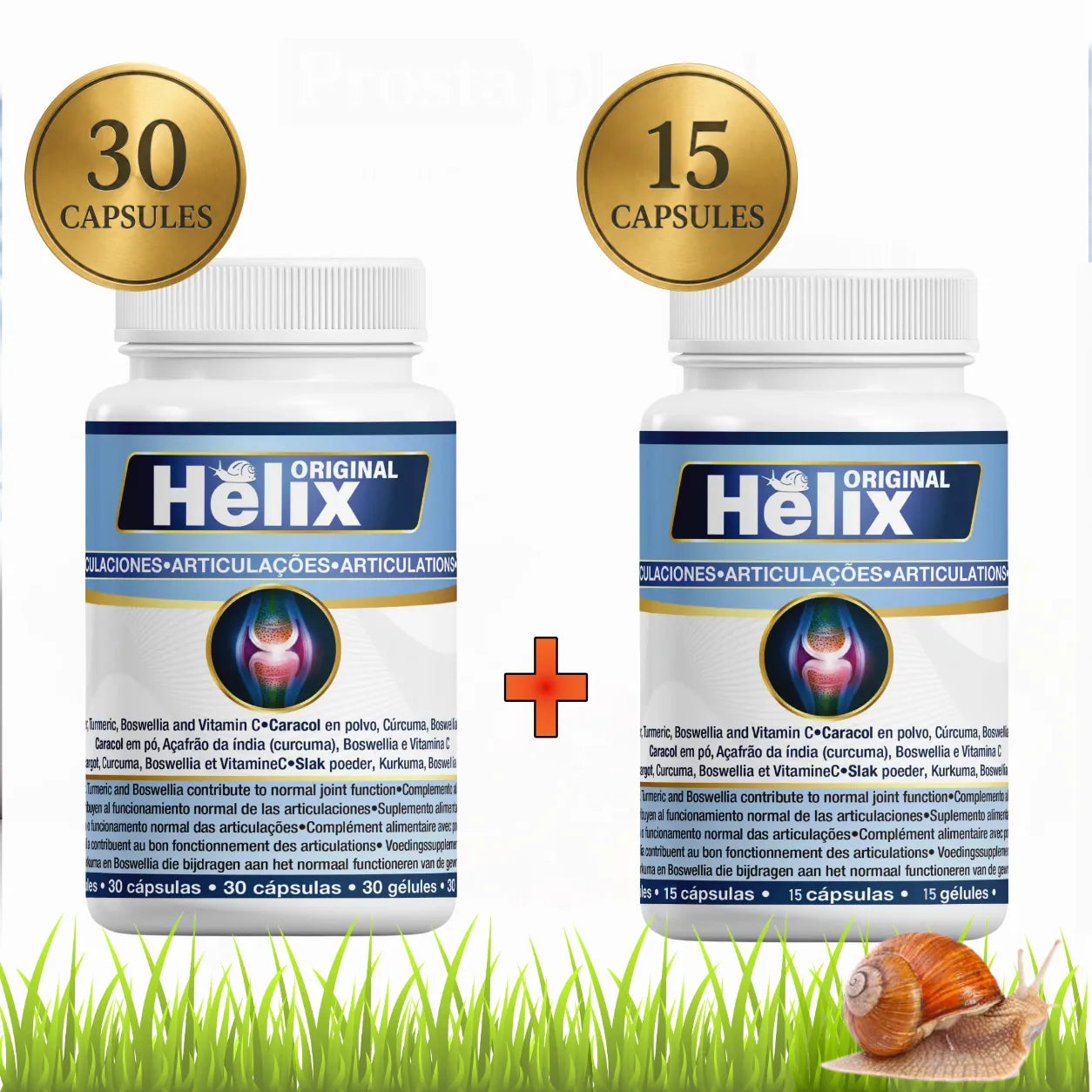Helix Original 45 capsules set with 30 and 15 capsules bottles