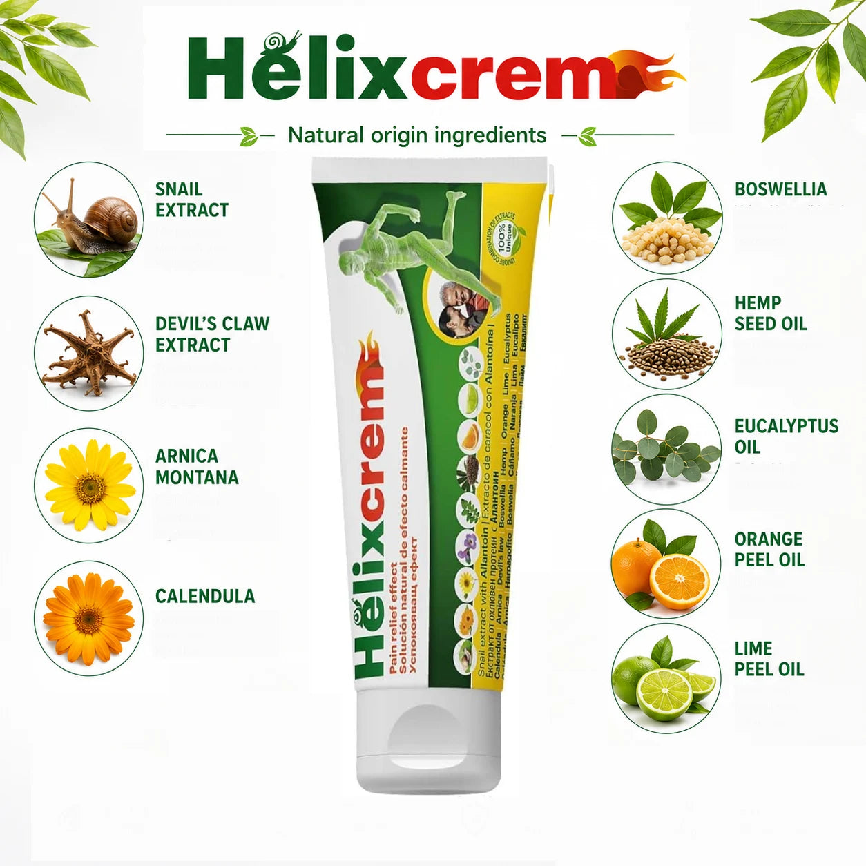 Helixcrem cream with snail extract, Boswellia and botanical oils