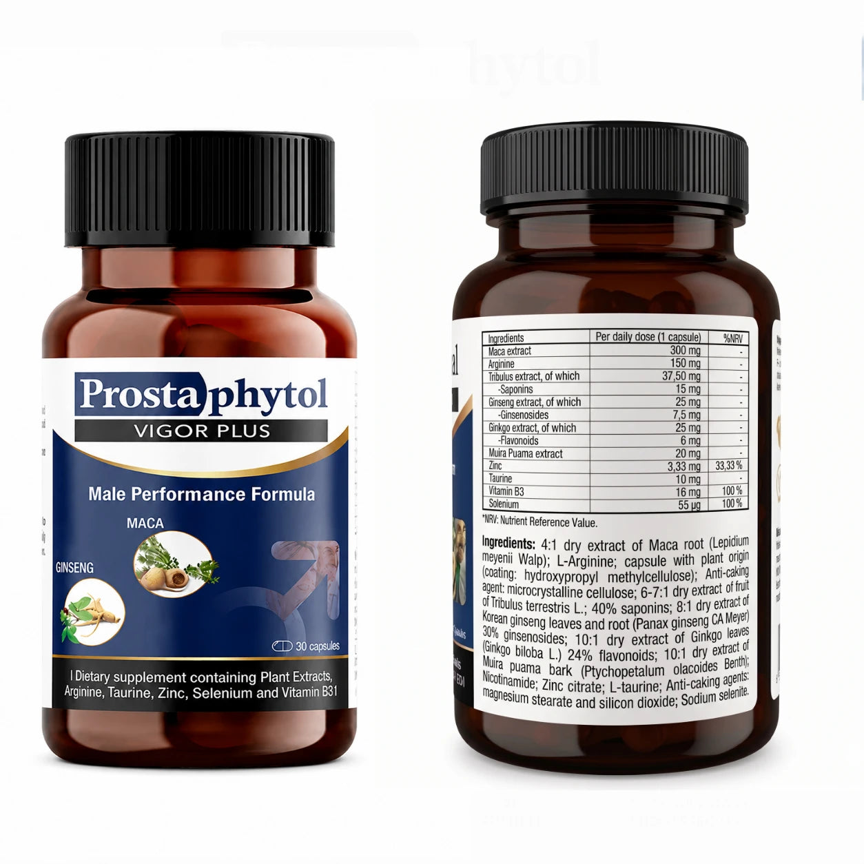 Prostaphytol Vigor Plus front and back packaging